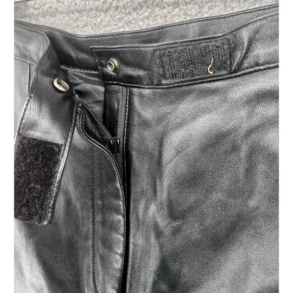 VTG Julie & Andrew Collection Italy Lamb Black Leather Pants Women's Size 12 - Picture 10 of 14